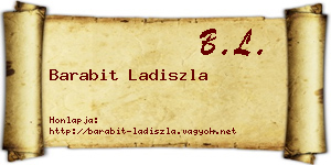 Barabit Ladiszla névjegykártya